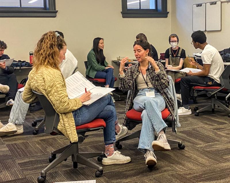 Workshop participants in collaborative activity