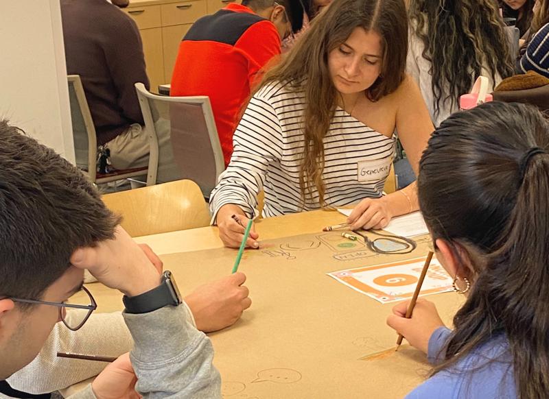 Course participants engaged in reflective practice