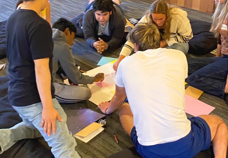 Course participants engaged in reflective practice