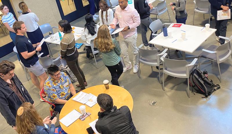 Speaker engaging an audience